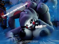 3d areolae ass ass_focus ass_in_air ass_up bent_over big_ass big_breasts black_areola blender blush breasts dialogue fazclaire's_nightclub five_nights_at_freddy's five_nights_at_freddy's_2 flexible fnaf2_location fredina's_nightclub hand_on_ground jordevoir marie_(cryptia) marionette_(fnaf) nipples plushie pov puppet_(fnaf) robot robot_girl solo staring_at_viewer tilted_head white_body white_eyes white_hair