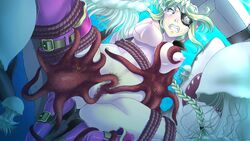 arkham_(artist) bad_end bondage braid censored eye_patch octopus onna_kaizoku_queen_barbarigo pirate shark tentacle underwater