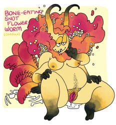 annelid antennae_(anatomy) anthro areola bedroom_eyes belly belly_hair big_areola big_belly body_hair bone bristle_worm clitoris dripping_vulva female female_only genitals hair hi_res inviting long_hair multi_arm multi_limb narrowed_eyes nipples nonbinary_(lore) nude nude_female obese obese_anthro obese_female overweight overweight_anthro overweight_female plump_labia polychaete_(artist) seductive sitting solo tail thick_thighs vulva worm