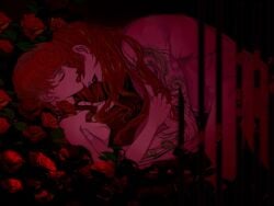 1boy 1girls age_difference breasts cleavage diavolo eyes_closed father_and_daughter female implied_penetration incest jojo's_bizarre_adventure jolyne74843024 long_hair male pink_hair trish_una vento_aureo