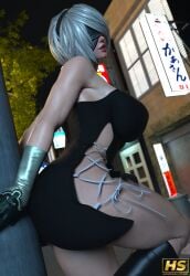 1girls 3d android ass big_ass big_breasts big_nipples breasts curvaceous female female_only hagiwara_studio large_areolae nier nier:_automata nier_(series) puffy_nipples robot_girl sexbot solo solo_female tagme thick_thighs white_hair yorha_2b