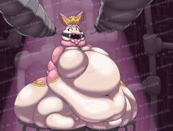 1girls anthro artist_signature ass bbw belly bifurcated_gunt big_ass big_belly big_breasts breasts cervid countershade_torso countershading cream_fur deer deer_girl deerling double_chin eyelashes fat fat_ass fat_female fat_folds fat_fur fat_thighs fatfur featureless_breasts feedee feederism feeding_tube female female_only furry game_freak gluteal_fold grey_eyes half-closed_eyes joycetehshep kittywizard420 love_handles midriff navel nintendo obese obese_female offscreen_character open_mouth open_mouth_gag overweight overweight_female pink_body pink_fur pokemon pokemon_(species) scut_tail segmented_stomach sitting_down sitting_on_bench solo spots tail thick_thighs three-quarter_view tied_up tongue tongue_out watermark