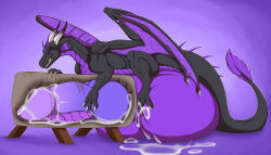 alckor_(yvaslo) balls big_balls big_penis bodily_fluids breeding_mount cum dragon feral genital_fluids genitals huge_balls huge_penis hyper hyper_balls hyper_genitalia hyper_penis male mythological_creature mythological_scalie mythology penis re-re scalie solo tofu-doggo