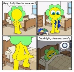 ai ai_art ai_generated anthro_flower ass bed bedroom bedtime booty butt comic comic_page cringe daffa_the_flower dream drzoely fanart flower flower_girl getting_ready_for_bed moon naked naked_female no_clothes nude nude_female pillow sexy_flower sexy_girl sleepy sleepy_female tired tired_female toony wtf yellow_body