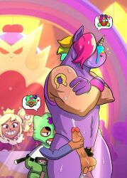 ollie_(brawl_stars) berry_(brawl_stars) mandy_(brawl_stars) large_balls large_penis thick_thighs chubby cum erect_nipples erection gay hair body_hair hairy_armpits masculine masturbation muscles muscular precum pubic_hair sweat sweat_drop sweating veiny_penis