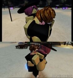 3d ass ass_focus bacon_hair boobs boobs_and_butt_pose breasts collar cum_on_face face_in_breasts forsaken_(roblox) fucking fucking_pussy hat hug jane_doe_(forsaken) jane_doe_(roblox) neutral_expression pink_hair pussy_penetration roblox roblox_game roblox_studio robloxian sex tagme_(artist) tatoos