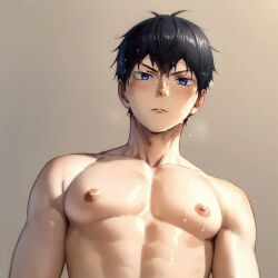 ahe_gao ai_generated anal animated ass_focus comfyui cum_drip drooling from_behind gay haikyuu!! intense_sex male male/male muscular muscular_male oiled shiny_skin stable_diffusion sweat tagme tobio_kageyama tongue_out video