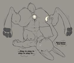 1girls absurd_res anthro anus ass disney egg egg_insertion english_text female female_only furvilous hi_res judy_hopps lagomorph legs_up leporid lying mammal on_back pawpads paws rabbit shaking_legs solo spread_legs spreading stretched_vagina stretching text zootopia