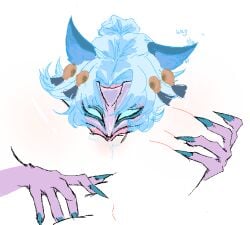 2girls ami_han animal_ears claws eating eating_pussy female female_focus female_only fox_ears fox_girl gloves marvel marvel_comics marvel_rivals mask masked masked_female nail negative_space_cunnilingus_(meme) netease_games pov przartz pubic_hair sex sharp_claws short_hair watermelon white_fox_(marvel) white_fox_(marvel_rivals) white_gloves white_hair