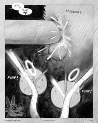 2026 4:5 absurd_res all_mighty_lord_(sharkinthepark) anatomy balls bat black_sclera blush bodily_fluids border comic cum cum_exchange cum_inside duo ejaculatory_ducts ejaculatory_ducts_penetration english_text genital_fluids genitals greyscale halo heart_symbol hi_res looking_pleasured male male/male mammal moan monochrome penetration penile penile_penetration penis penis_in_penis prostate prostate_orgasm prostate_penetration prostate_sandwich prostate_stimulation sharkinthepark sound_effects speech_bubble sweat text tongue tongue_out urethral urethral_penetration