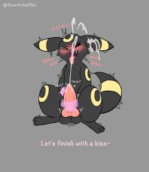 animal_genitalia animal_noises animal_penis balls blush blush_lines blushing_profusely bodily_fluids canine_genitalia canine_penis cum cum_on_ear cum_on_face cum_on_self cumshot dialogue drooling edging eeveelution ejaculation english_text erection fangs feral generation_2_pokemon genital_fluids genitals gowiththephlo grey_background heart_pupils hi_res knot knotted_penis looking_pleasured male moan nintendo offscreen_character open_mouth orgasm orgasm_face penis pivoted_ears pokemon pokemon_(species) psychic_handjob psychic_stimulation red_penis saliva shaking signature simple_background splurt teeth text tongue tongue_out tremble_spikes trembling umbreon