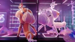 16:9 3d_(artwork) 4k absurd_res animal_genitalia animal_penis animatronic anonymousfm anthro areola backsack balls bear big_balls big_breasts big_butt big_penis bodily_fluids breasts butt canid canine condom cum cum_in_ass cum_inside digital_media_(artwork) duo ejaculation equine_genitalia equine_penis erection filled_condom five_nights_at_freddy's five_nights_at_freddy's_2 fox genital_fluids genitals glowing glowing_eyes gynomorph hi_res huge_balls huge_breasts huge_butt huge_penis hyper hyper_balls hyper_breasts hyper_genitalia hyper_penis inside intersex lips lipstick looking_back machine makeup mammal mangle_(fnaf) nipples nude penis pink_lipstick pole robot scottgames sexual_barrier_device tail thick_lips toy_freddy_(fnaf) widescreen yellow_eyes