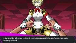 2d 2d_(artwork) aegis_(persona) aigis_(persona) artificial_vagina cum cum_in_pussy cum_inside cumshot dominant_female female_on_top femdom gameplay looking_at_viewer male/female mosbles multiple_cumshots multiple_orgasms penetration penis persona persona_3 pussy riding robot robot_girl screencap sex sound sound_effects staring_at_viewer submissive_male tagme vagina vaginal_penetration video