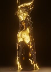 3d ass ass_focus blender digital_extremes ember_(warframe) ember_heirloom_(warframe) female fire high_heels looking_back presenting presenting_ass tencent that_one_spartan warframe warframe_(species)