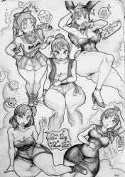 big_ass big_breasts big_butt black_and_white blush breasts bulma_(bunny) bulma_(dragon_ball) bulma_briefs chemistry derivadeas dragon_ball dragon_ball_z fat_ass female huge_ass huge_breasts integraless math medium_hair simple_background