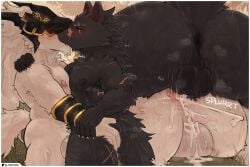 3:2 absurd_res anal anal_knotting anal_sex anthro anthro_on_anthro anthro_penetrated anthro_penetrating anthro_penetrating_anthro anus armor armpit_hair ass balls black_body black_fur blaidd_(elden_ring) bodily_fluids body_hair canid canine canis cum cum_in_ass cum_inside cumshot duo ejaculation elden_ring eye_scar facial_scar french_kissing fromsoftware fur genital_fluids genitals grass headgear headgear_only helmet helmet_only hi_res kissing knot_root knotting male male/male male_penetrated male_penetrating male_penetrating_male maliketh_(elden_ring) mammal nick7005 on_grass on_ground penetration penile penile_penetration penis_in_ass plant scar scars_all_over sex white_body white_fur wolf