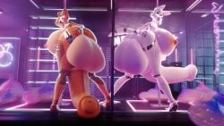 16:9 3d_(artwork) 4k absurd_res animal_genitalia animal_penis animatronic anonymousfm anthro areola backsack balls bear big_balls big_breasts big_butt big_penis bodily_fluids breasts butt canid canine condom cum digital_media_(artwork) duo equine_genitalia equine_penis erection filled_condom five_nights_at_freddy's five_nights_at_freddy's_2 fox genital_fluids genitals glowing glowing_eyes gynomorph hi_res huge_balls huge_breasts huge_butt huge_penis hyper hyper_balls hyper_breasts hyper_genitalia hyper_penis inside intersex lips lipstick looking_back machine makeup mammal mangle_(fnaf) nipples nude penis pink_lipstick pole robot scottgames sexual_barrier_device tail thick_lips toy_freddy_(fnaf) widescreen yellow_eyes
