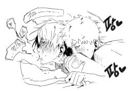 black_and_white black_hair blush gay hikaru_ga_shinda_natsu hikaru_indou the_summer_hikaru_died white_hair yaoi yoshiki_tsujinaka