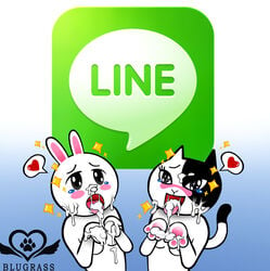 app blugrass bunny cony_(line) cum feline furry human_penetrating jessica_(line) line_(naver) mascot tagme