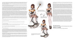 blush bondage breasts dress_lift english female halloween lamb_(artist) large_breasts pumpkin restrained sex_machine text thighhighs wand witch