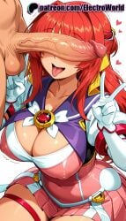 1boy 1girls 2025 ai_generated artist_name big_breasts big_breasts big_chest breasts breasts breasts bust busty chest choukou_(alicesoft) choukou_tenshi_escalayer cleavage clothed_female_nude_male cock covered_nipples dick electroworld erection escalayer female gloves hair_ornament heart hi_res high_quality high_resolution highres kouenji_sayuka large_breasts long_hair patreon patreon_username penis sailor_collar skirt stable_diffusion straight testicles tongue tongue_out trembling twitching_penis uncensored watermark white_gloves