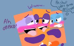 3boys cbeebies fucking male/male/male masked masked_male non-human numberblocks orange_skin orgy penetration polyamory sex spectacles the_terribles_twos threesome two_(numberblocks)