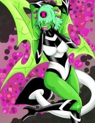 alien alien_girl alien_humanoid ben_10 bug bug_girl chaquetrix four_eyes green_hair green_skin hatti_hart insect_girl insect_humanoid lepidopterran lepidopterran_(ben_10) pink_eyes stinkfly