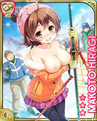 2boys breasts edited female girlfriend_(kari) hiiragi_makoto multiple_boys nipples photoshop solo_focus