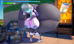 1girls ass big_ass big_breasts big_butt boobs_and_butt_pose breasts breasts_out cindablimp drinking expansion female female_only fortnite inflation lactating lactation raven_team_leader shield_potion