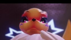 1futa 3d areolae armwear big_breasts canid canine_penis chest_tuft close-up digimon digimon_(species) from_below furry futanari intersex kissing laugh miniskirt renamon sloppydragons solo sound tagme topless video vrchat wink winking_at_viewer
