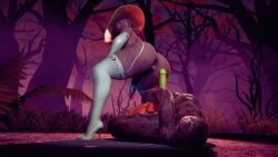 3d 3d_model anal anus ass ass_focus breasts curvy dildo dildo_in_ass forest gaping_anus halloween halloween_costume huge_ass huge_breasts king_of_fighters pumpkin scat shermie_(kof) shit spread_anus superdougie thick_thighs turd voluptuous wide_hips witch_costume witch_hat