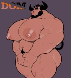 1boy 2024 abs anthro bara bara_tiddies bara_tits beard big_nipples big_pecs brown_body bull dom_(milkblend) facial_hair furry gay horned_humanoid horned_male horns humanoid kemono large_pectorals male male_breasts male_only man_boobs man_breasts man_tits manboobs milkblend muscular muscular_male nipples nude nude_anthro nude_male pecs pubic_hair red_eyes tail yaoi