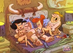 barney_rubble betty_rubble erect_penis fred_flintstone meatpencil the_flintstones wilma_flintstone