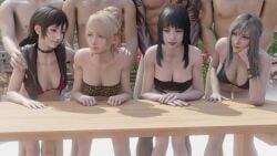 3d 3d_animation 4boys 4girls animated aranea_highwind backshots beach bent_over blender_eevee blonde_hair brown_hair clothed_female clothed_female_nude_male clothed_sex doggy_style eightsome female femsub final_fantasy final_fantasy_xv gentiana group_sex human iris_amicitia lazyprocrastinator lineup long_hair lunafreya_nox_fleuret male maledom no_sound orgy outdoors pale_skin parallel_sex public_sex sex source_request standing standing_sex tagme teenage_girl teenager video