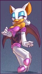 anthro atryl bat breasts cleavage clothed clothing digital_media_(artwork) female mammal nipples rouge_the_bat sega simple_background solo sonic_(series) sonic_the_hedgehog_(series)