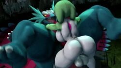 1boy 1futa 3d anthro ass balls big_ass futa_gardevoir futa_on_male futanari gardevoir generation_3_pokemon generation_9_pokemon humanoid interspecies ironhawk nintendo paradox_pokemon penis pokemon pokemon_(species) roaring_moon scalie sound tagme video