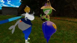 big_ass big_breasts breasts bubble_butt female gardevoir huge_ass huge_breasts pokemon pokemon_(species) thick_thighs vanessa_(zer0264) wide_hips zer0264