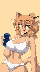 big_breasts breasts cleavage female furry goya_(lucyfercomic) huge_breasts kato777 lucyfercomic tagme thick_thighs wide_hips