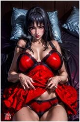 1girls ai_assisted ai_generated big_breasts black_hair breasts busty cleavage embarrassed fanart female female female_only kurenai_yuhi lace lace-trimmed_bra lace-trimmed_panties lace_trim large_breasts lingerie lingerie_only long_hair looking_at_viewer naruto naruto_(classic) naruto_(series) naruto_shippuden on_back on_bed red_eyes red_lipstick sensei stable_diffusion teacher woman_only yametastudio