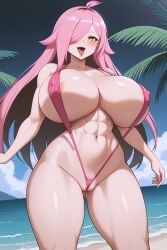 1girls ahe_gao ahe_gao ai_generated beach big_breasts bikini blush breasts jp3641 latam_virtual_youtuber long_hair neneefthy nipples nipples_visible_through_clothing outdoors pink_hair public pussy solo_female swimsuit tagme thighs virtual_youtuber vtuber yellow_eyes