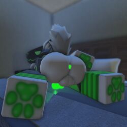 3d anthro anthro_only anus anus_focus ass ass_focus ass_grab bed bedroom butt_focus butt_grab erect erect_penis erection furry furry_ass furry_ears furry_male furry_only furry_tail gay_male genital_focus glowing glowing_anus glowing_genitalia glowing_penis green_(greentoaster) green_anus green_pawpads green_penis greentoaster knot knotted_penis looking_at_viewer made_using_roblox male male_focus male_only oc pawpads paws presenting presenting_anus presenting_ass presenting_butt protogen protogen_armor protogen_visor raised_tail rear_view roblox robloxian self_upload sheath solo solo_anthro solo_focus solo_male tights white_ears white_fur white_tail