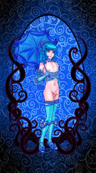 1boy alluroix-al-cadavria androgynous arm_garter armband bangs bare_shoulders blue_eyes blue_fairy blue_hair blush bottomless bow bowtie cadavria card corrupted_fairytales crossdressing drill_hair femboy flaccid foreskin full_body garters girly glowing hair_ornament hair_over_shoulder hairbow hand_on_hip lingerie little_penis looking_at_viewer male male_only navel nipples no_panties parasol penis pinup ringlets rule_63 shiny_skin signature smile solo standing tagme teenage testicles the_adventures_of_pinocchio thighhighs topless trap twin_drills umbrella uncensored