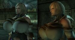 3d ashelia_b'nargin_dalmasca big_breasts bimbo breasts enormous_breasts final_fantasy final_fantasy_xii gigantic_breasts grey_hair huge_breasts hyper_breasts impossible_clothes impossible_clothing impossible_shirt large_breasts massive_breasts princess tight tight_clothes tight_clothing tight_shirt