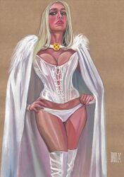 1girls 2024 big_breasts blonde_hair bulging_breasts dan_wade dominant_female dominatrix emma_frost female fit_female high_resolution lingerie looking_at_viewer marvel marvel_comics mutant white_queen x-men