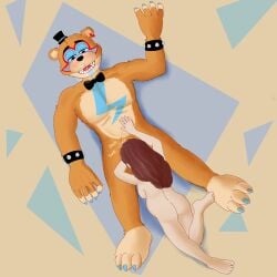 anthro anthro_penetrating anthro_penetrating_human bear fan_character fellatio female five_nights_at_freddy's five_nights_at_freddy's:_security_breach glamarts23 glamrock_freddy hi_res human human_on_anthro human_penetrated interspecies male male/female male_pubes mammal oral penetration penile pubes pubes_exposed pubes_on_face scottgames sex steel_wool_studios ursine