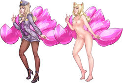 ahri fur furry_tail humanoid kemonomimi league_of_legends multiple_tails popstar_ahri tagme tail whenhighmeetsdrunk