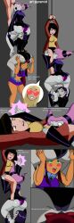 2d 5girls aged_up annie_clayface batman:_the_animated_series batman_(series) big_ass captured_heroine comic comic_page crossover cunnilingus cunnilingus_through_clothes dc dc_comics dcau english_text female female_only foursome hourglass_figure jinx_(dc) leotard magic multiple_girls no_powers pyramid_(artist) rachel_roth raven_(dc) stacked starfire tara_markov teen_titans terra terra_(dc) text thunder_thighs wet yuri