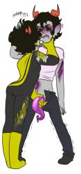 2boys bite_mark clothing cronus_ampora gay homestuck mcsiggy mituna_captor tentacle_penis torn_clothes unusual_anatomy unusual_penis yaoi