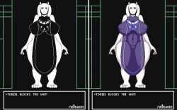 1girls 2d alternate_version_available artist_signature black_background dress female female_only gameplay_mechanics hi_res huge_breasts hyper_breasts hyper_thighs milf mostly_nude mrdraven nipple_bulge pixel_art sharp_nails solo sprite_art tagme text thin_clothing toriel two_versions undertale undertale_(series)