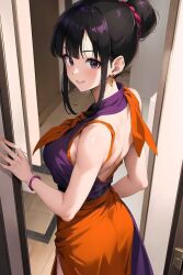 ai_generated black_hair chichi dragon_ball martial_arts martial_arts_uniform